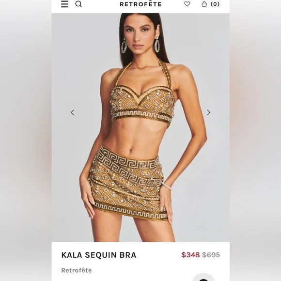 Retrofete Kala Sequin Top & Mina Sequin Skirt - Picture 2 of 13